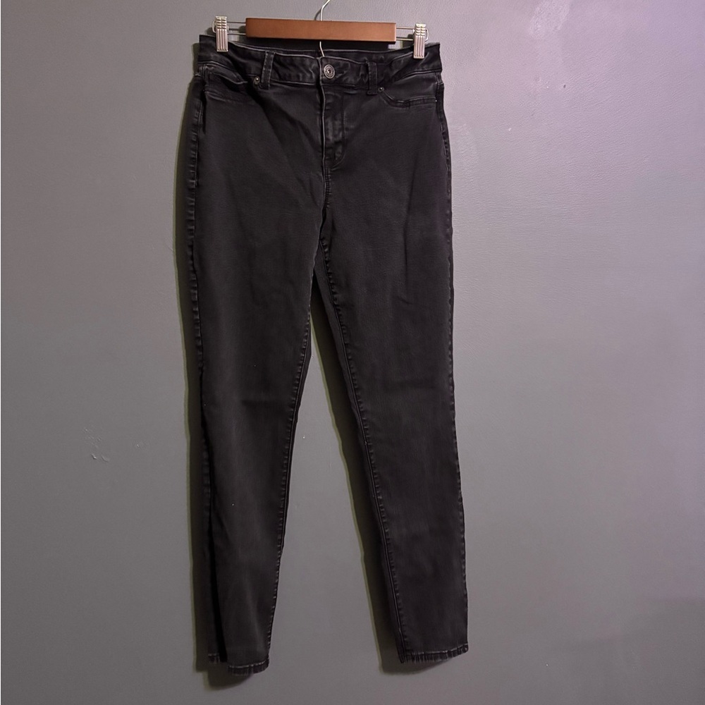 Maurice’s high rise classic black grunge skinny jeans size large reg